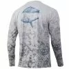 Mens Huk KC Fish Fade Pursuit Long Sleeve