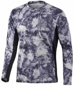 Mens Huk Icon X Mossy Oak Fracture Long Sleeve