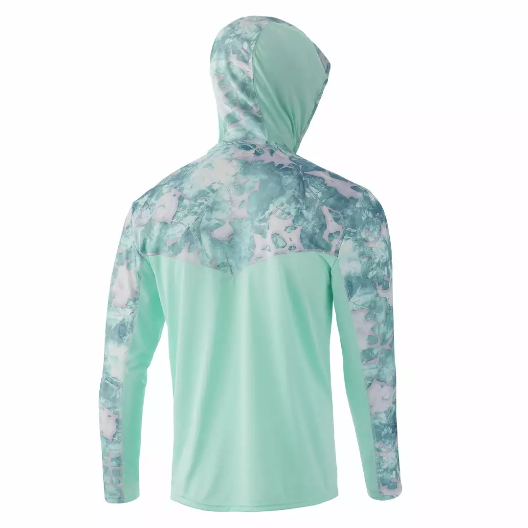 Mens Huk Icon X Mossy Oak Fracture Hoodie 4 Mens Huk Icon X Mossy Oak Fracture Hoodie