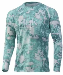 Mens Huk Mossy Oak Fracture Vented Pursuit