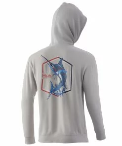Mens Huk Angry Marlin Cotton Hoodie