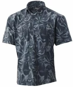 Mens Huk Kona Ocean Palm Button-Down
