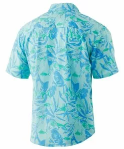 Mens Huk Kona Ocean Palm Button-Down
