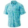 Mens Huk Kona Ocean Palm Button-Down
