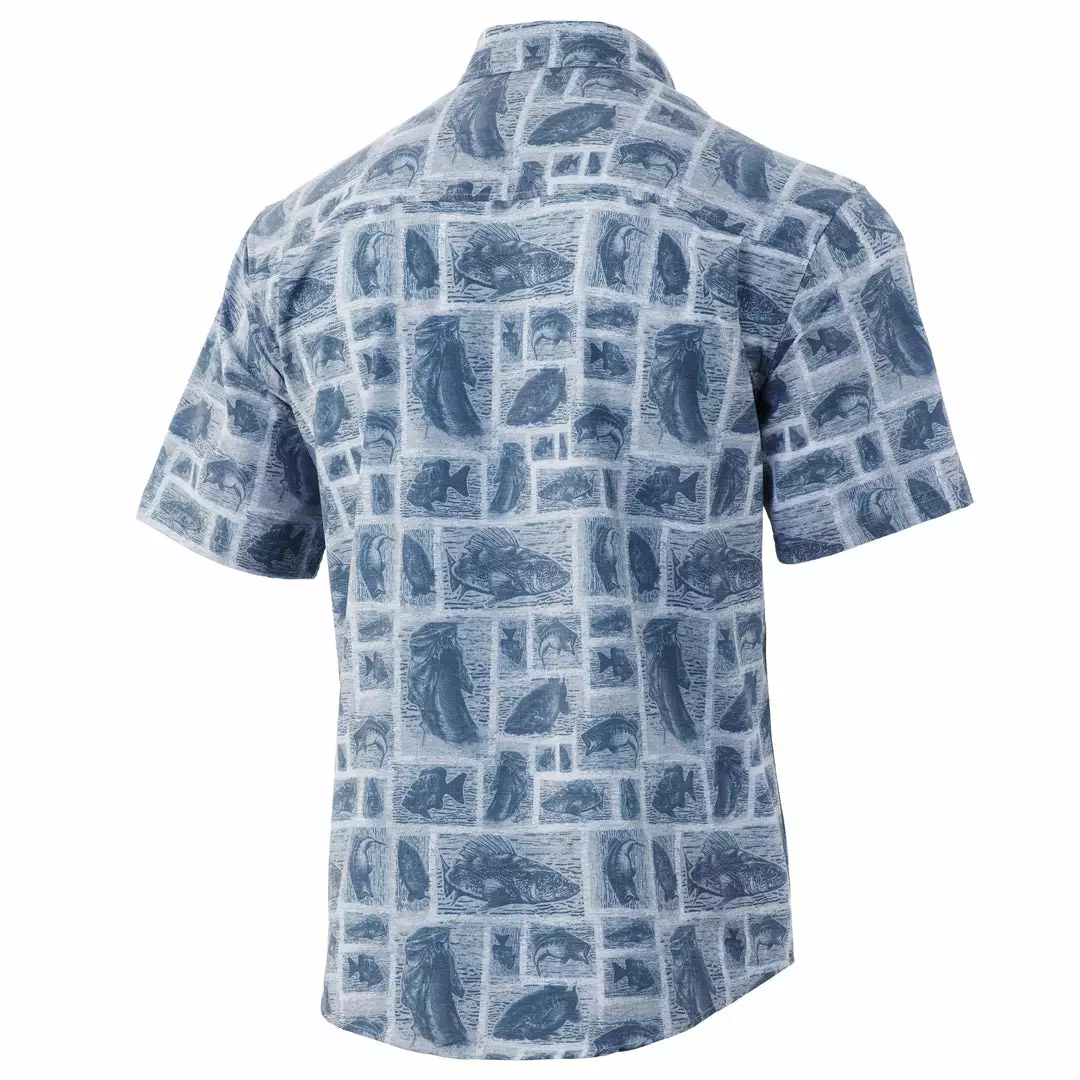 Huk Kona Stamped Button-Down Mens 4 Huk Kona Stamped Button-Down Mens