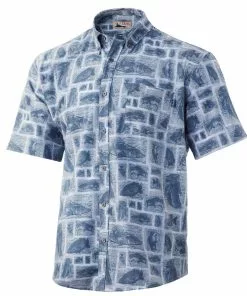 Huk Kona Stamped Button-Down Mens