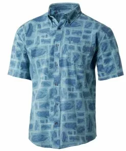 Mens Huk Kona Stamped Button-Down