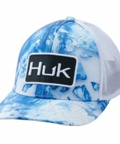 Mens Huk Mossy Oak Fracture Stretch Trucker