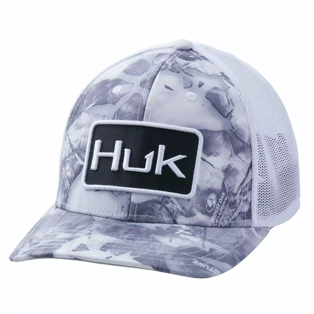 Huk Mossy Oak Fracture Stretch Trucker Mens 3 Huk Mossy Oak Fracture Stretch Trucker Mens