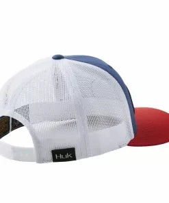 Mens Huk Americana Colorblock Trucker