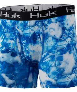Mens Huk Mossy Oak Fracture Boxer Brief