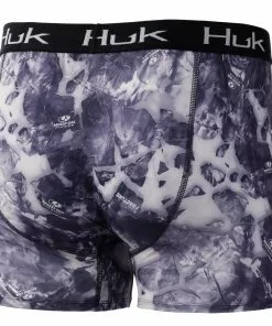 Mens Huk Mossy Oak Fracture Boxer Brief