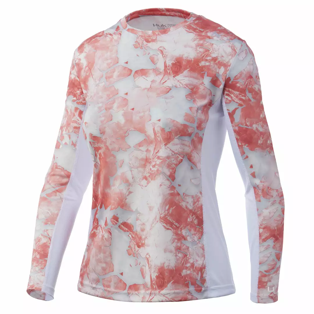 Huk Womens Icon X Mossy Oak Fracture Long Sleeve 3 Huk Womens Icon X Mossy Oak Fracture Long Sleeve
