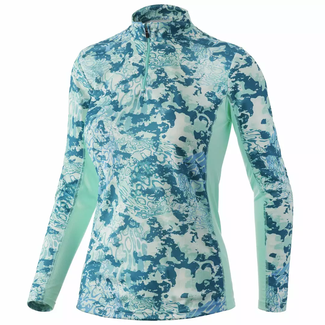 Huk Womens Icon X Tide Change 1/4 Zip 3 Huk Womens Icon X Tide Change 1/4 Zip