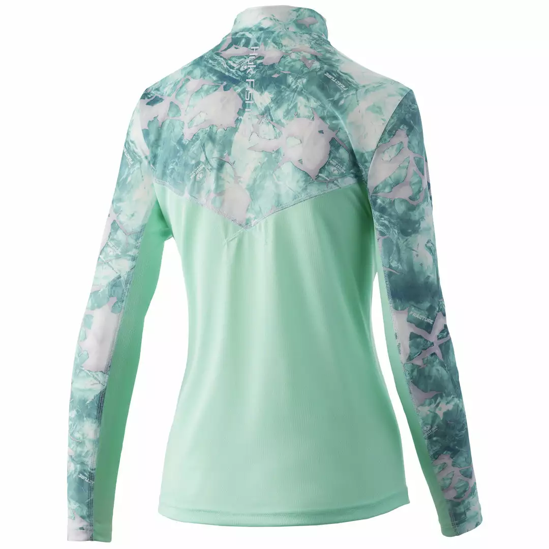 Huk Womens Icon X Mossy Oak Fracture 1/4 Zip 4 Huk Womens Icon X Mossy Oak Fracture 1/4 Zip