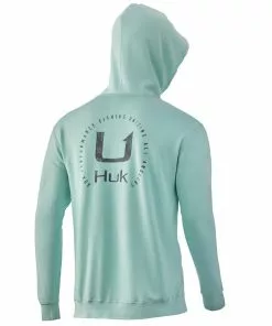Mens Huk Camo Fill Logo Cotton Hoodie