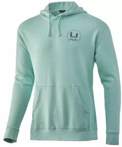 Mens Huk Camo Fill Logo Cotton Hoodie