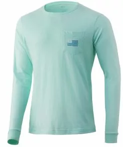 Huk And Bars Long Sleeve Pocket Tee