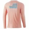 Huk And Bars Long Sleeve Pocket Tee Mens