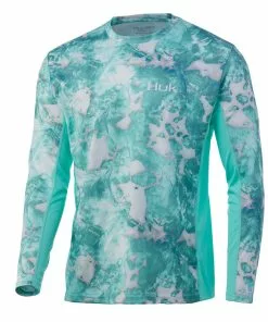 Huk Icon X Mossy Oak Fracture Long Sleeve Mens