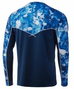 Mens Huk Icon X Mossy Oak Fracture Long Sleeve