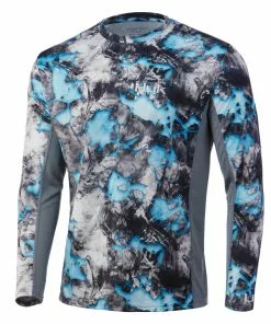 Huk Icon X Mossy Oak Fracture Long Sleeve Mens