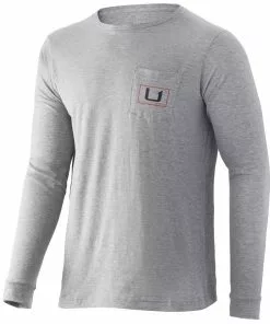 Huk Long Sleeve United Pocket Tee