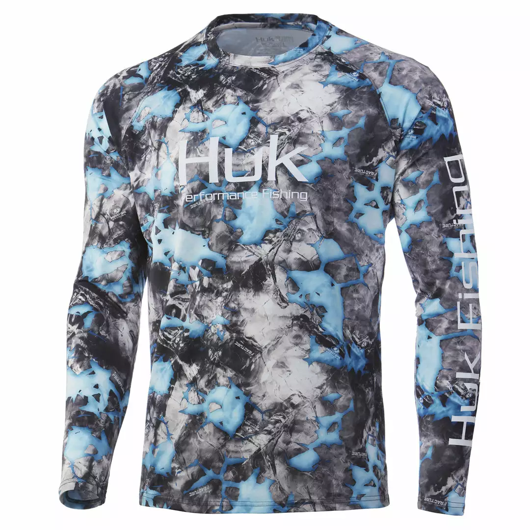 Mens Huk Mossy Oak Fracture Vented Pursuit 3 Mens Huk Mossy Oak Fracture Vented Pursuit