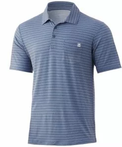 Huk Waypoint Ombre Stripe Polo Mens
